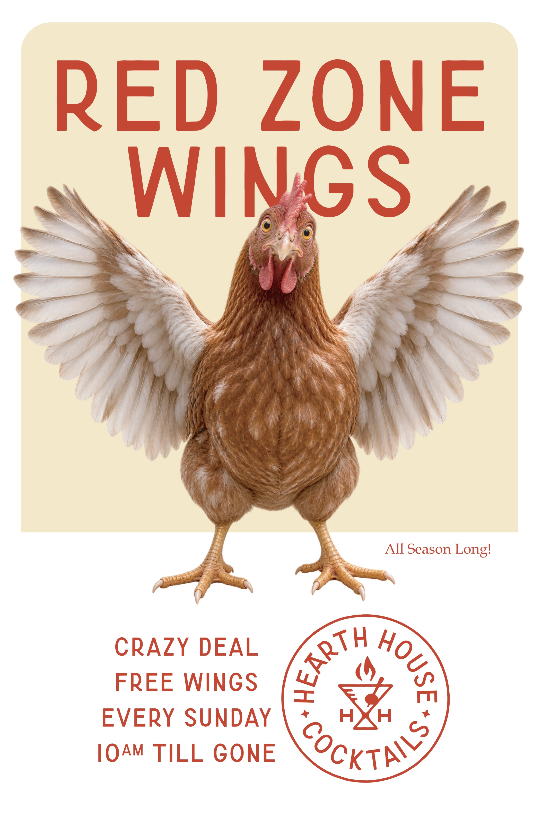 Red Zone Wings at Hearth House in La Mesa